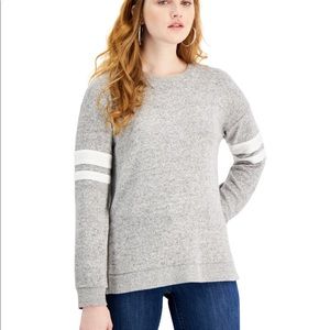 Hippie Rose Gray Crew Neck Sweater